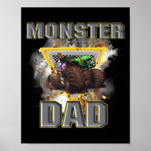 Vrachtwagen Papa Vaders Dag Monster Truck Zijn Mij Poster