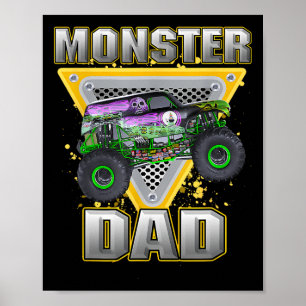 Vrachtwagen Papa Vaders Dag Monster Truck Zijn Mij Poster