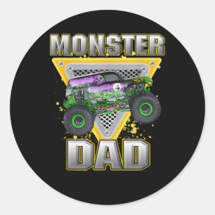 Vrachtwagen Papa Vaders Dag Monster Truck Zijn Mij Ronde Sticker