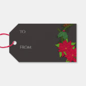  vrachtwagen | Poinsettia Wreath Cadeaulabel (Achterkant Horizontaal)