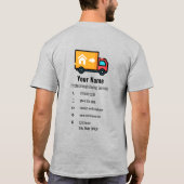  vrachtwagen t-shirt (Achterkant)