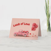 Vrachtwagen Valentijnsdag Kaart (Voorkant)