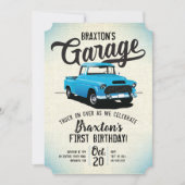  Vrachtwagen Verjaardagsfeestuitnodiging Kaart (Voorkant)