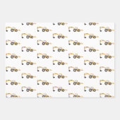 Vrachtwagen voor backhoe constructie inpakpapier vel (Voorkant 3)