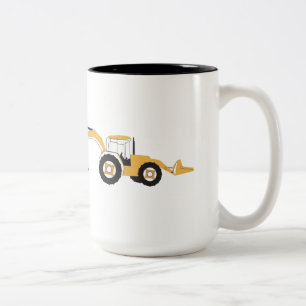 Vrachtwagen voor backhoe constructie tweekleurige koffiemok