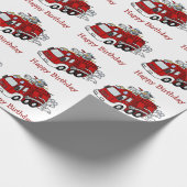 Vrachtwagen voor brandblusmotoren en vuurboeien Ha Cadeaupapier (Hoek)