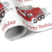 Vrachtwagen voor brandblusmotoren en vuurboeien Ha Cadeaupapier (Rol Hoek)