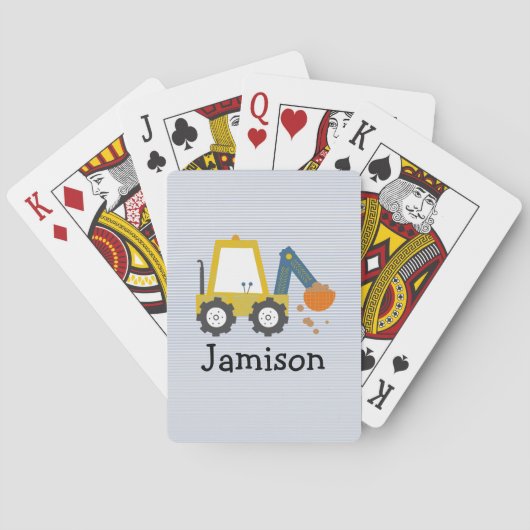 Vrachtwagen voor graafmachine-constructie pokerkaarten (Achterkant)