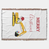 Vrachtwagen voor kerstgraafmachines deken (Voorkant)