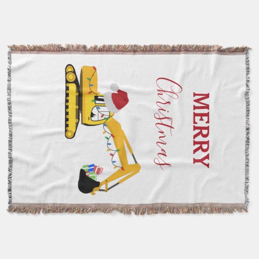 Vrachtwagen voor kerstgraafmachines deken (Voorkant)