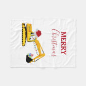 Vrachtwagen voor kerstgraafmachines fleece deken (Voorkant (Horizontaal))