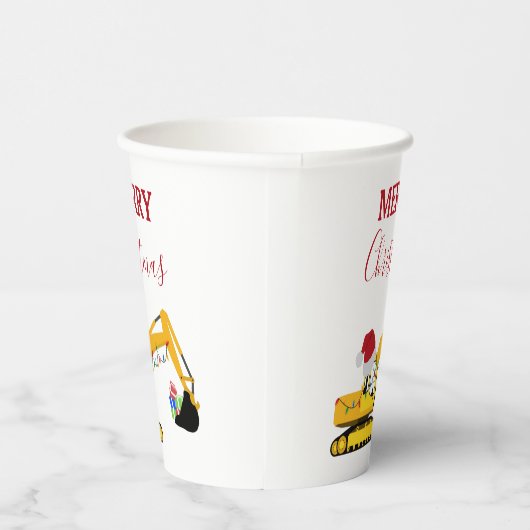 Vrachtwagen voor kerstgraafmachines papieren bekers (Rechts)