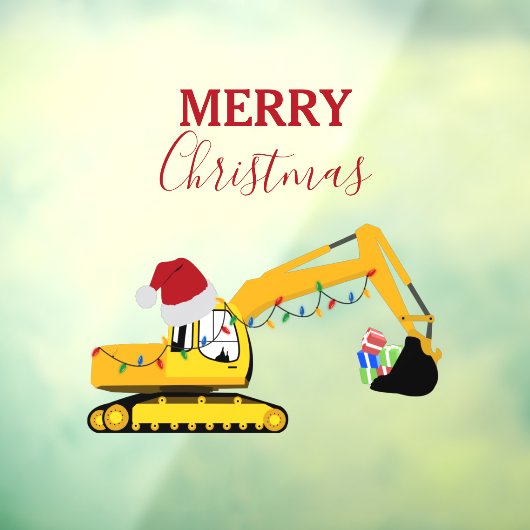 Vrachtwagen voor kerstgraafmachines raamsticker (Vel 3)