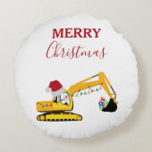 Vrachtwagen voor kerstgraafmachines rond kussen (Achterkant)