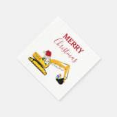 Vrachtwagen voor kerstgraafmachines servet (Hoek)