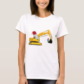 Vrachtwagen voor kerstgraafmachines t-shirt (Voorkant)
