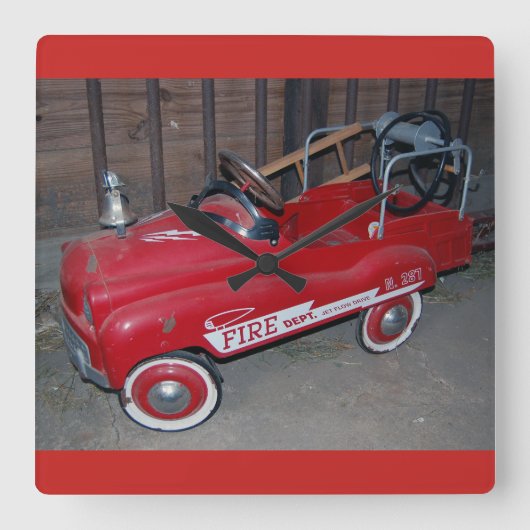 Vrachtwagen voor kerstSpeelgoed Vierkante Klok (Voorkant)