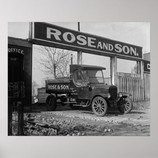 Vrachtwagen voor steenkool, 1925.  foto poster (Voorkant)