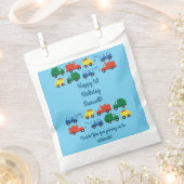 Vrachtwagenauto's Eerste verjaardag van het thema Bedankzakje (Geknipt)