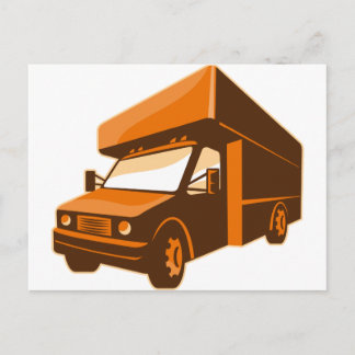 vrachtwagenbestelwagen retro briefkaart