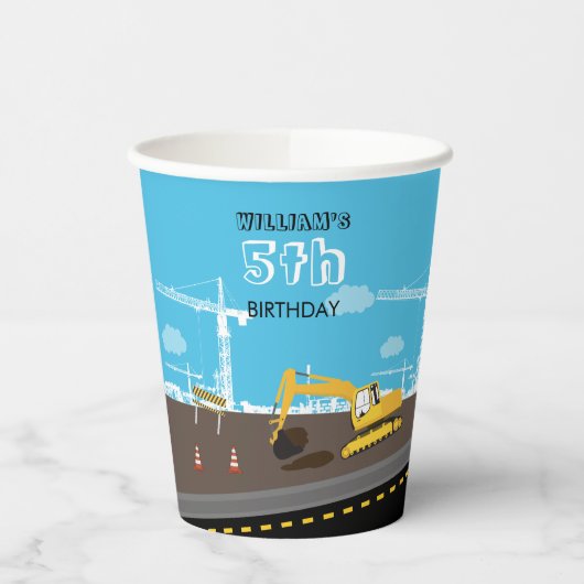 Vrachtwagenbouw voor graafmachines papieren bekers (Links)