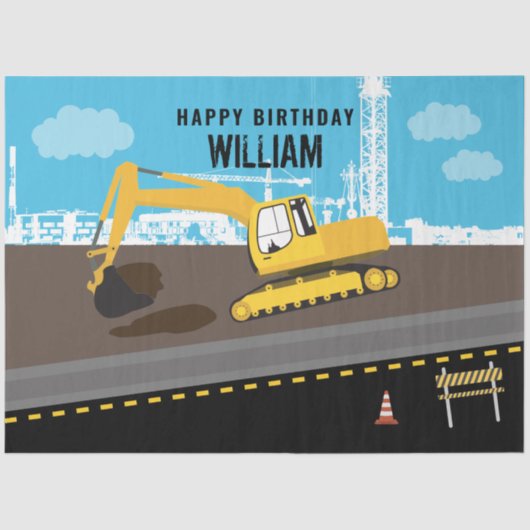 Vrachtwagenbouwplaats voor graafmachines tissuepapier (Voorkant)