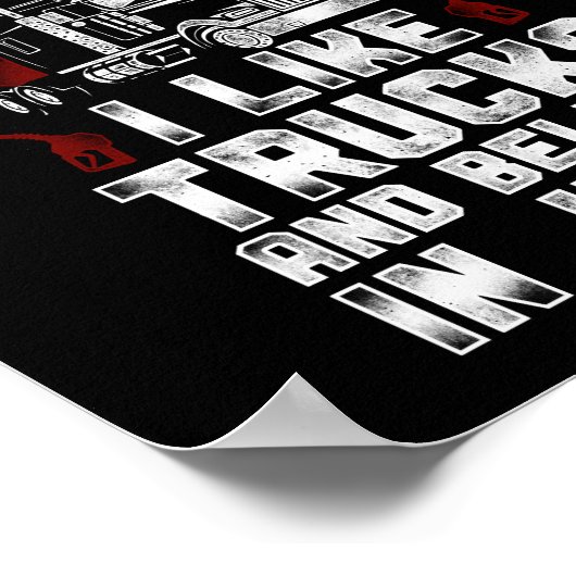 Vrachtwagenchauffeur Ik ben een eenvoudig Man dat  Poster (Hoek)