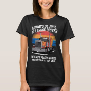 Vrachtwagenchauffeur Kunst voor mannen Papa Vrouwe T-shirt
