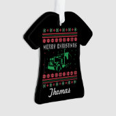 Vrachtwagenchauffeur lomp kerstkeuken ornament (voorkant)