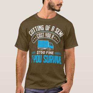 Vrachtwagenchauffeur vrachtwagen rijdend land t-shirt
