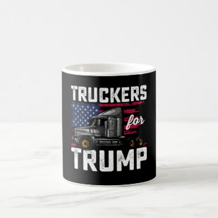 Vrachtwagenchauffeurs Voor Trump Presidentiële Ver Koffiemok