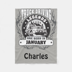 Vrachtwagenchauffeurs zijn geboren in januari, naa fleece deken