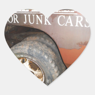 vrachtwagengeld voor junk Car Sign Hart Sticker