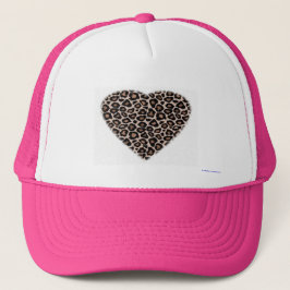 vrachtwagenhoed - leopard - hart trucker pet