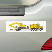 Vrachtwagenkraan voor zware accijns bumpersticker (Op auto)