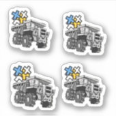 VRACHTWAGENLADING KNUFFELS - KLEINE STICKERS (Voorkant)
