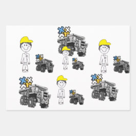 Vrachtwagenlading van harten - FIFOHearts Inpakpapier Vel