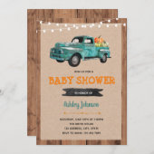  vrachtwagenpompoen themageuitnodiging kaart (Voorkant / Achterkant)