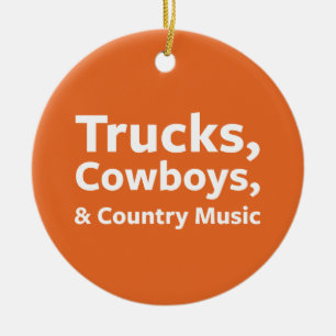 Vrachtwagens, cowboys en country Music Keramisch Ornament