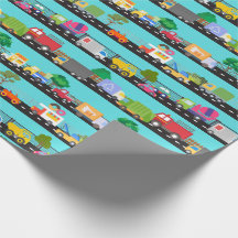 Vrachtwagens en auto's Kinder Transport Wrapping P