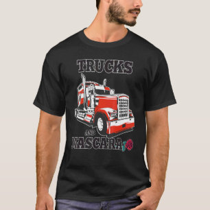 Vrachtwagens En Mascara Vintage Vrouwelijke Vracht T-shirt