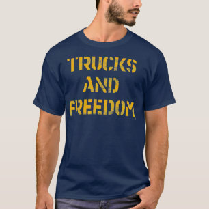 Vrachtwagens en vrijheid t-shirt