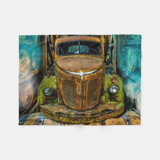  vrachtwagens met whisky fleece deken (Voorkant (Horizontaal))