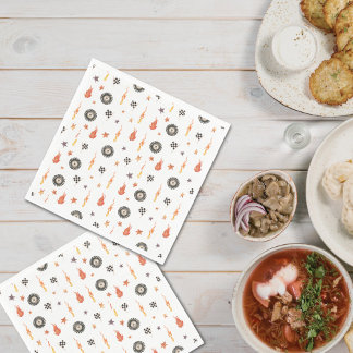 Vrachtwagens Racen Dambord Modern Waterverf Wit Servet