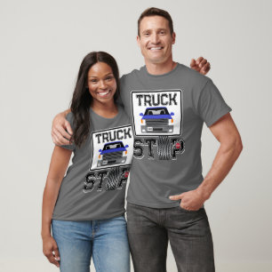 Vrachtwagens Stoppen Koele Lading T-shirt