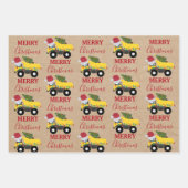 Vrachtwagens voor de bouw van kerst inpakpapier vel (Voorkant)
