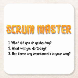 Vragen over Master Sprint Scrum Vierkante Kartonnen Onderzetter