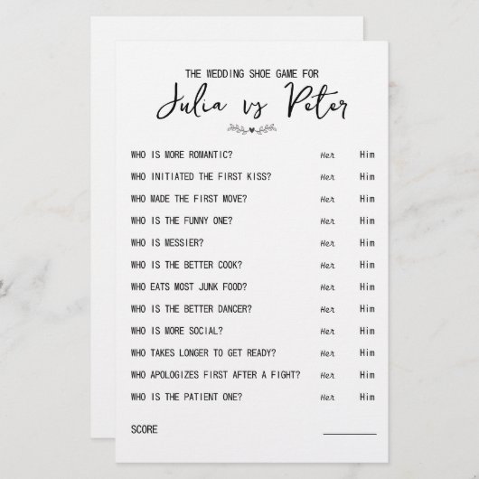 Vragen over weduwhoe-spel Papier zwart-wit (Voorkant / Achterkant)