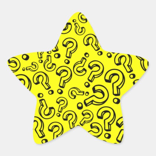 Vragen Ster Sticker (Voorkant)
