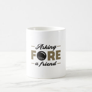 Vragen voor een vriend golf golfen grappig cadeau koffiemok